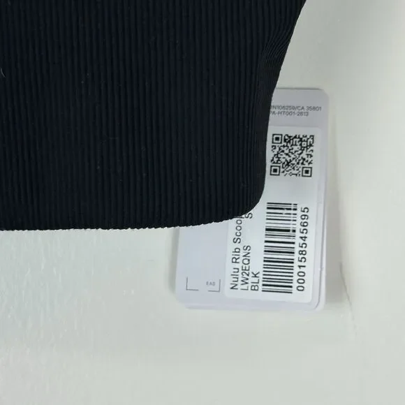 Lululemon Heart Nulu Ribbed Scoopneck Bra B/C Black Size M Valentine Pilates